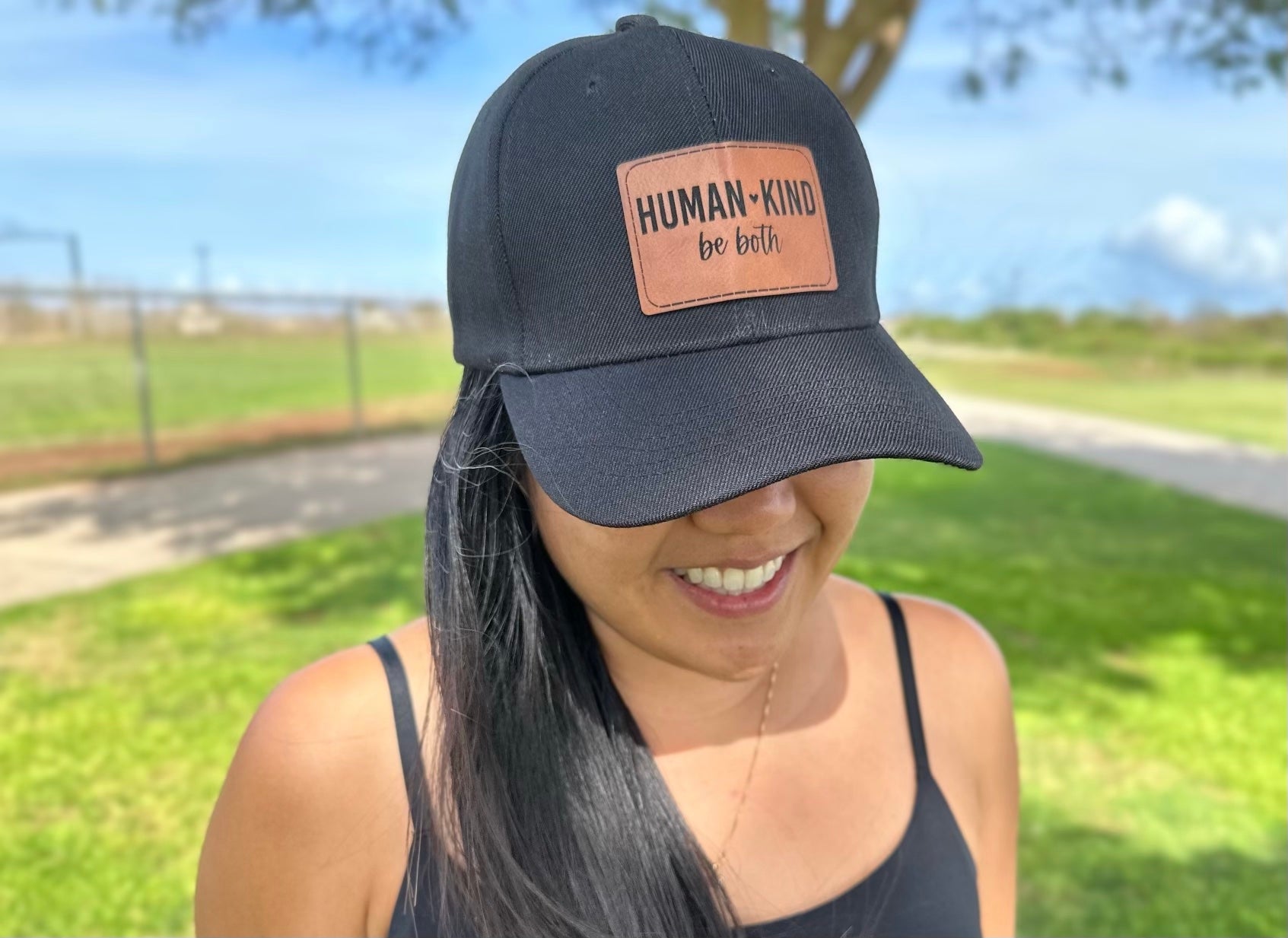 Human Kind Leather Patch Hat