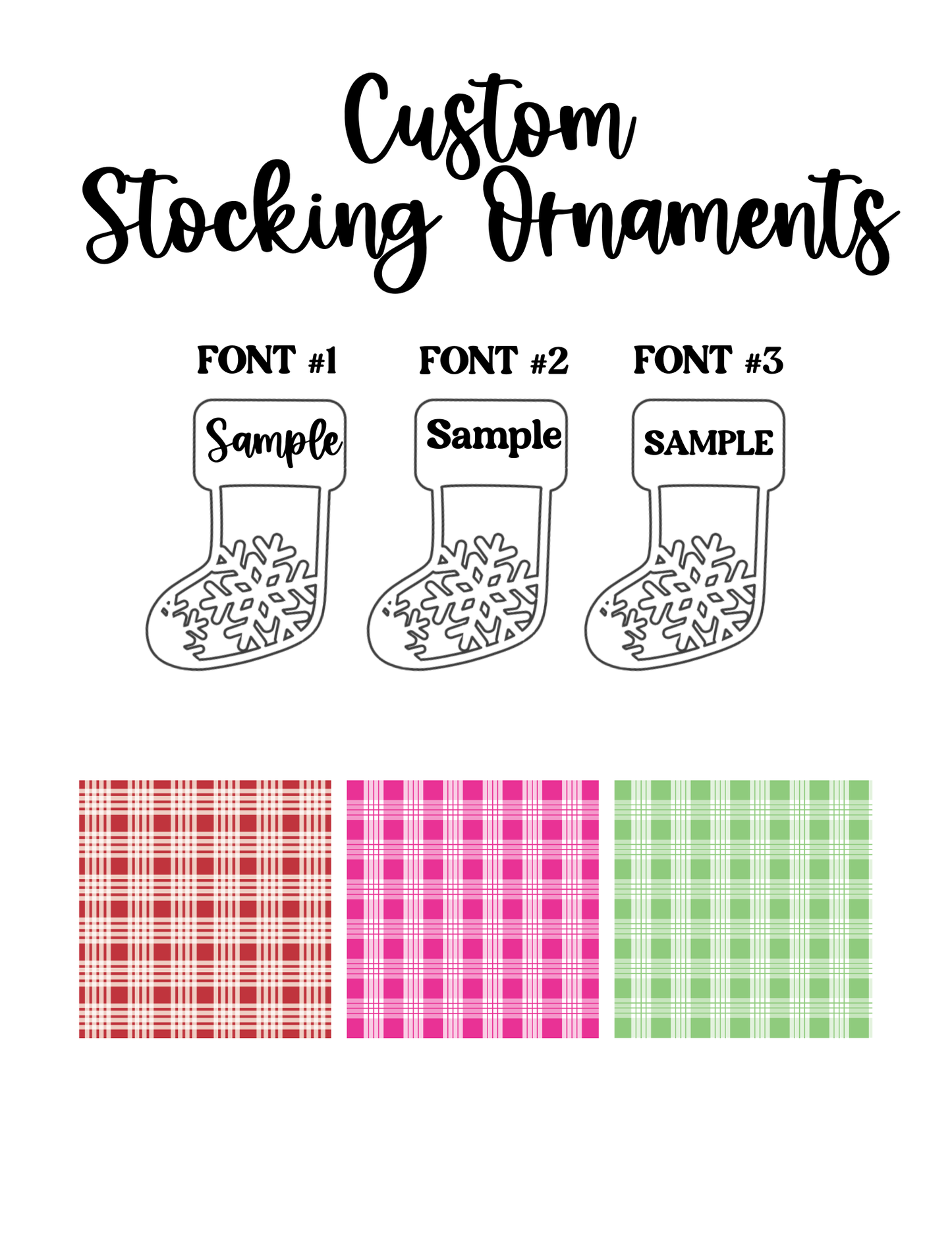 Wooden Stocking Ornament