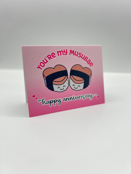 “You’re My Musubae” Happy Anniversary Note Card