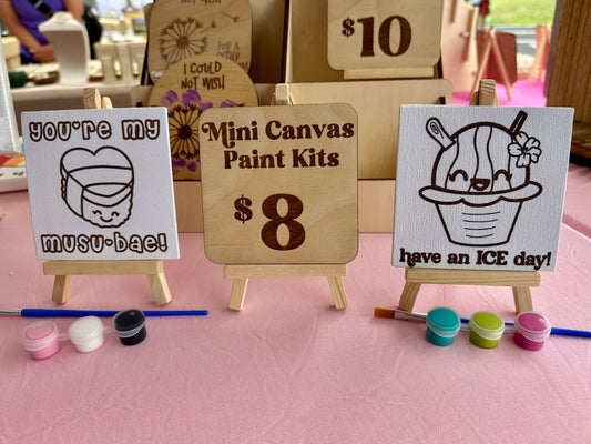 Mini Canvas Paint Kits